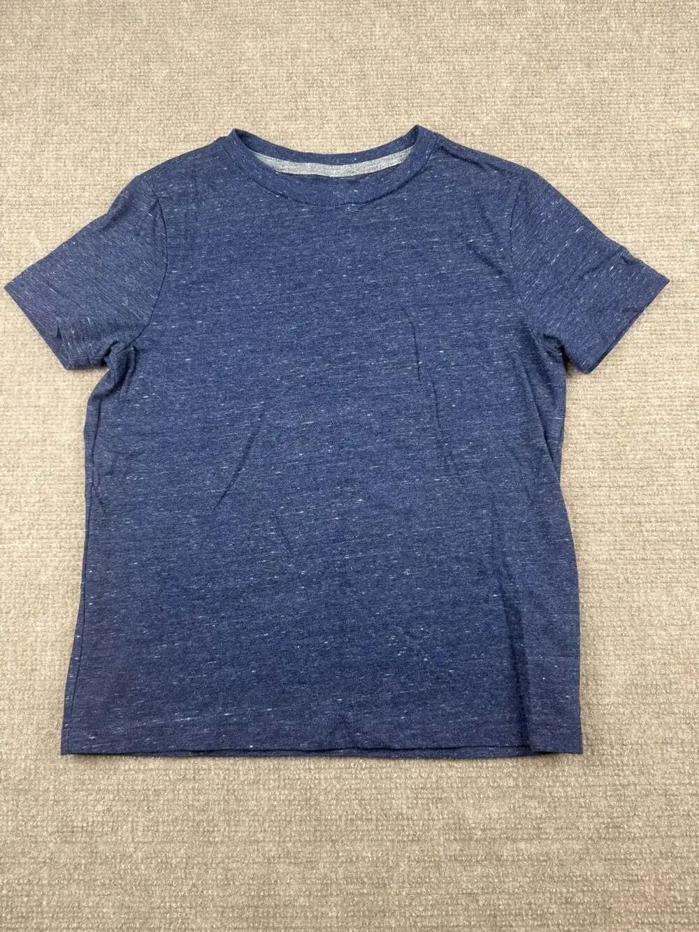 Old Navy Boys Navy Blue Speckled Heather Crew Neck T-Shirt